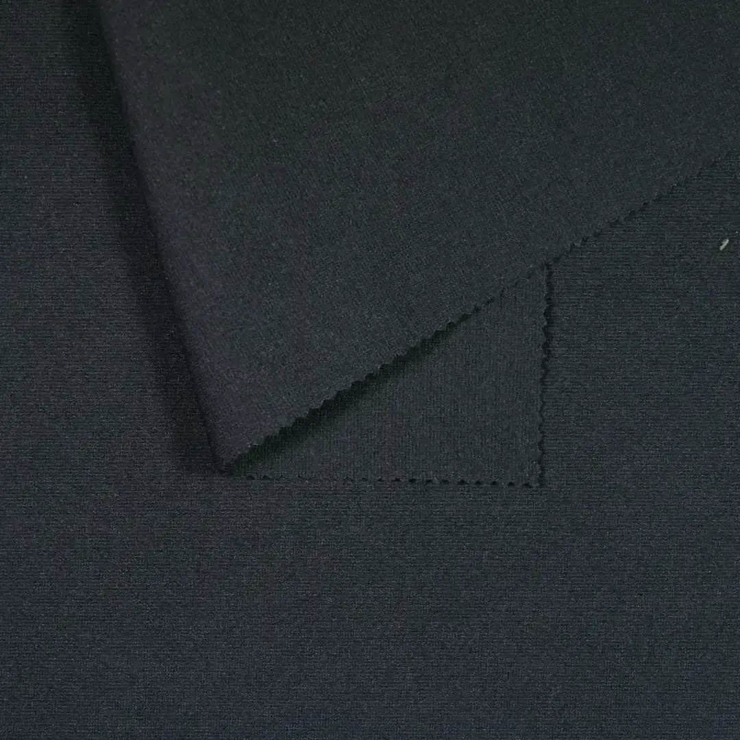 China Fabric for Crop Top,Sweatshirt,Kids Crew-Neck Cardigan ,Roll Neck Jumper  Ponte Roma Knit Fabric Polyester black color buy from China wholesaler bulk order at wholesale price free worldwide shipping Alibaba
