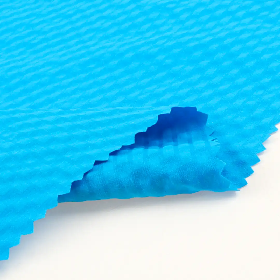 China Fabric for Jackets,Padded Jacket Polyester Seersucker Synthetic Woven Fabric Polyester blue color buy from China wholesaler bulk order at wholesale price free worldwide shipping Alibaba