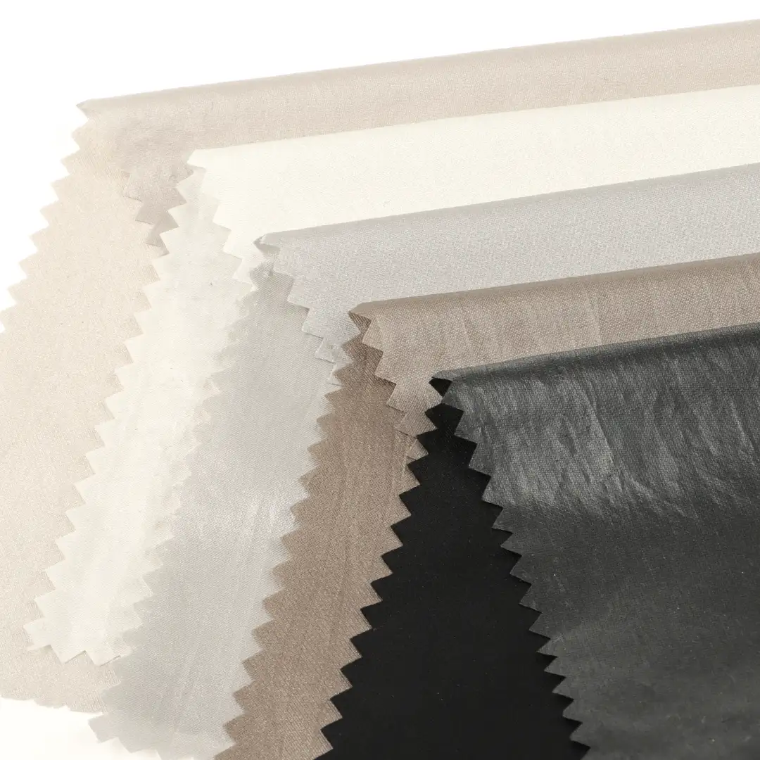 China Fabric for Down Jacket,Rain Coat,Ski Suits Nylon Taffeta Synthetic Woven Fabric Nylon Silvery Beige Brown Black White color buy from China wholesaler bulk order at wholesale price free worldwide shipping Alibaba