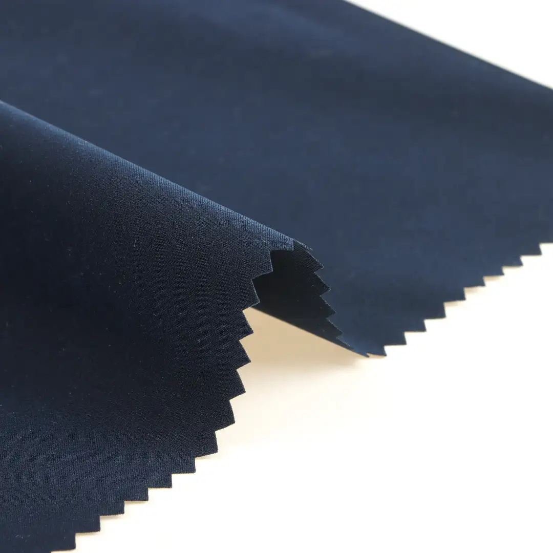 China Fabric for Jackets,Trench Coat,Tracksuits T400 Polyester Yarn Fabric Synthetic Woven Fabric Nylon Navy color buy from China wholesaler bulk order at wholesale price free worldwide shipping Alibaba