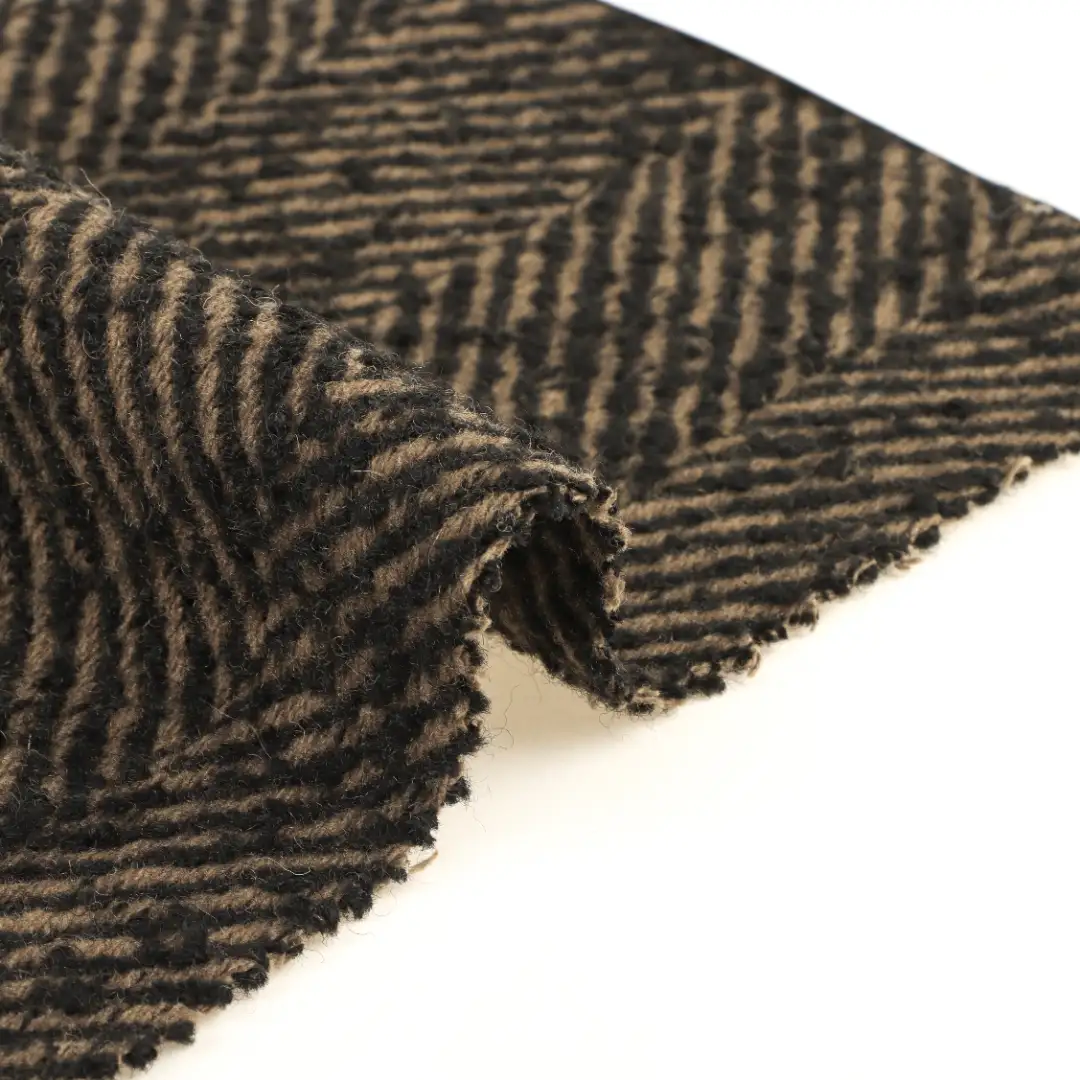 China Fabric for Skirt,Overcoat Woolen Herringbone Woolen Other Wool Camel-Black color buy from China wholesaler bulk order at wholesale price free worldwide shipping Alibaba