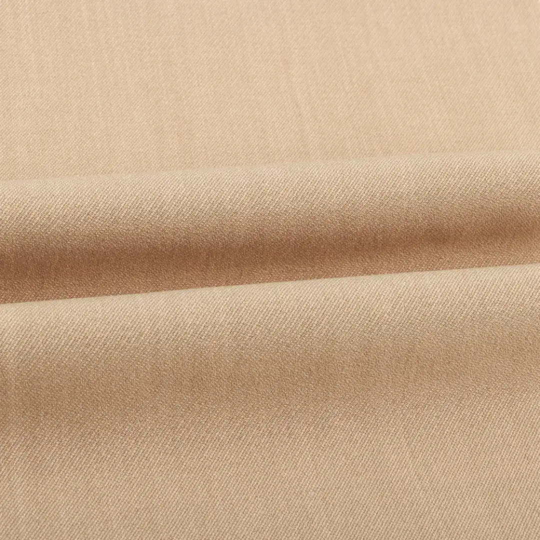 China Fabric for Pants,Suit Trouser,Blazer,Shorts,Trench Coat,Suit,Men's Pants (Sweater),Women's Pants (Sweater),Skirt (Sweater) Polyester/Rayon Twill Woven Blended Fabric Polyester Spandex khaki color buy from China wholesaler bulk order at wholesale price free worldwide shipping Alibaba