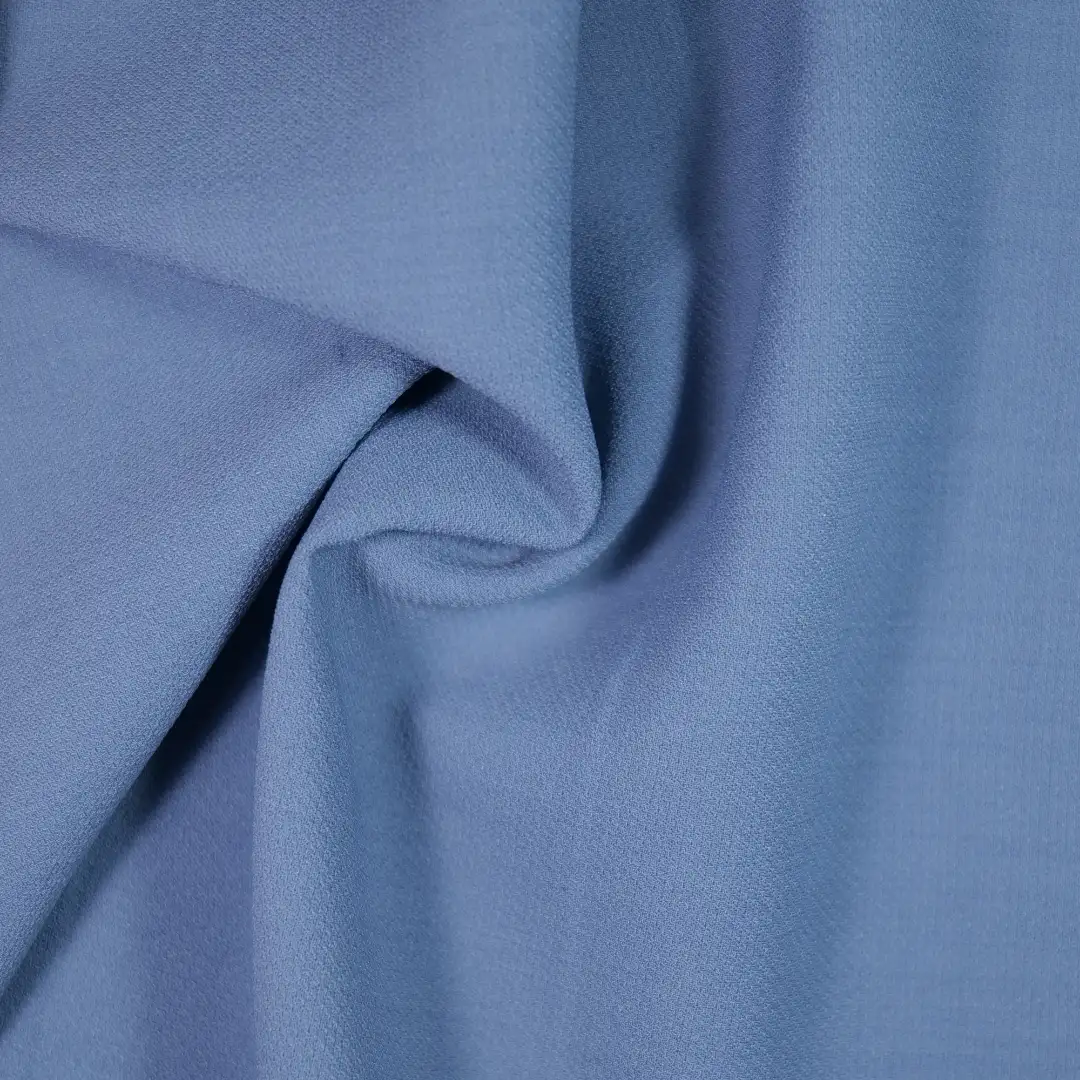 China Fabric for Shirt,Pants,Blouse,Crop Top Twill Synthetic Woven Fabric Polyester blue color buy from China wholesaler bulk order at wholesale price free worldwide shipping Alibaba