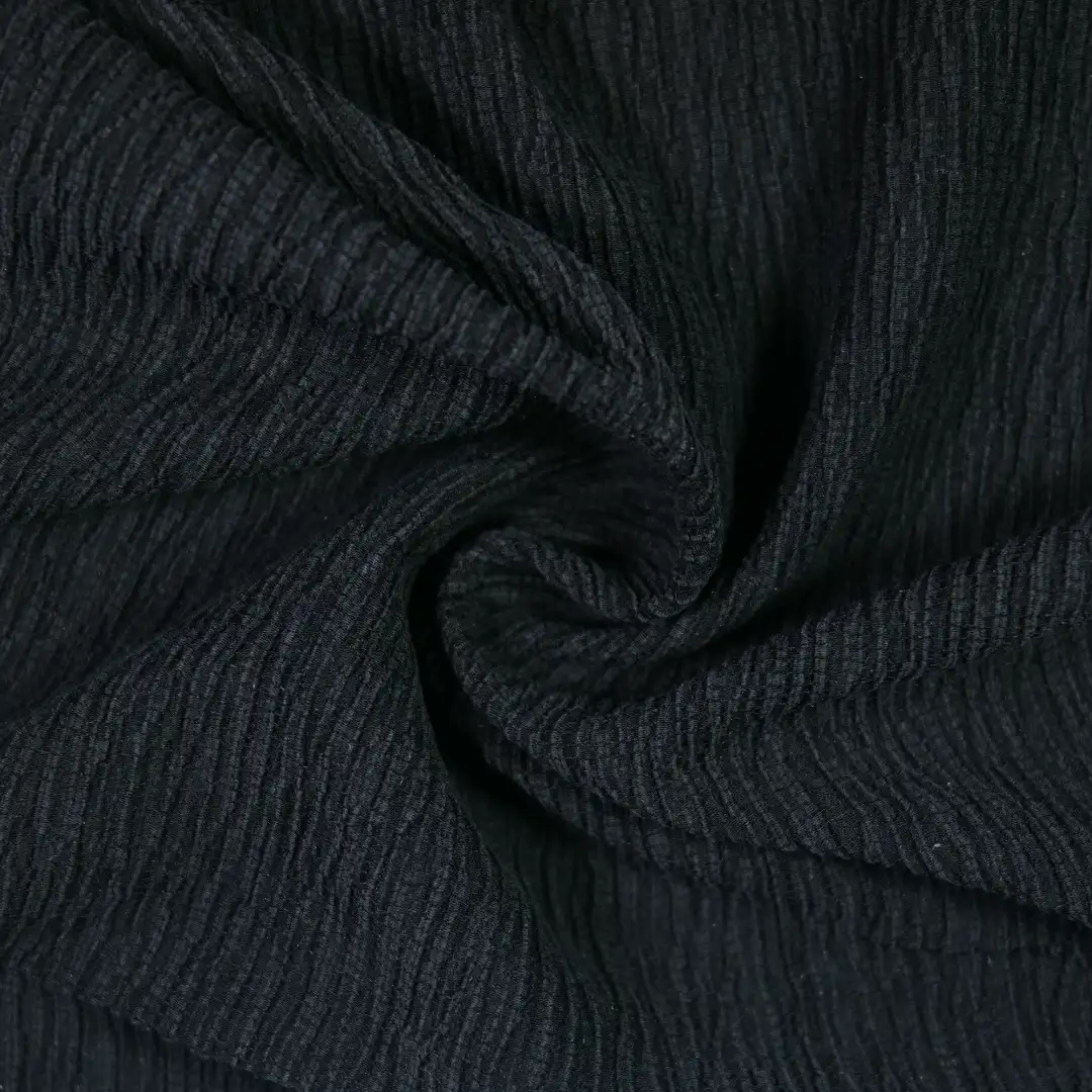 China Fabric for Shirt,Blouse,Crop Top,Skirt Crepe Woven Blended Fabric Polyester Tencel Spandex black color buy from China wholesaler bulk order at wholesale price free worldwide shipping Alibaba