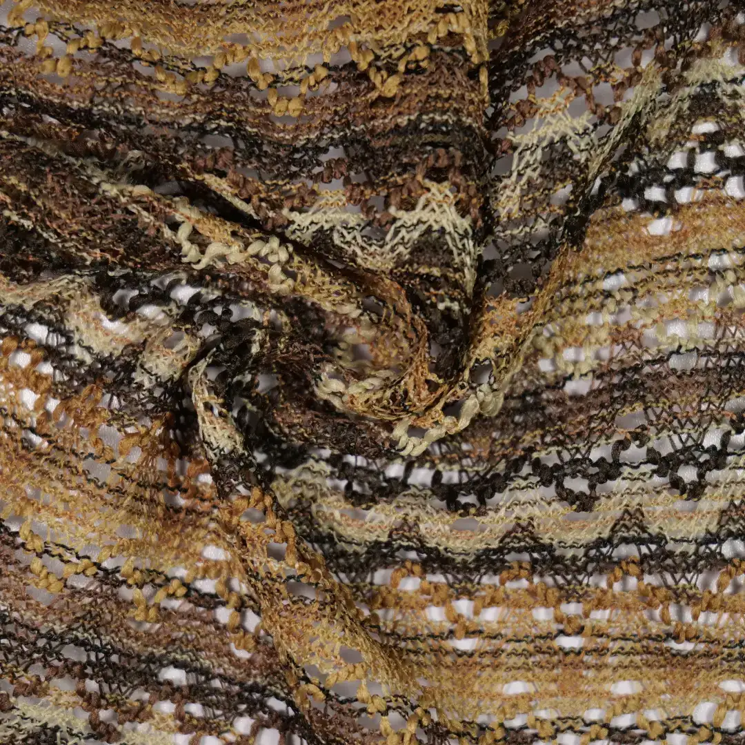 China Fabric for Shirt,Skirt Mesh Knit Fabric Polyester Cotton brown color buy from China wholesaler bulk order at wholesale price free worldwide shipping Alibaba