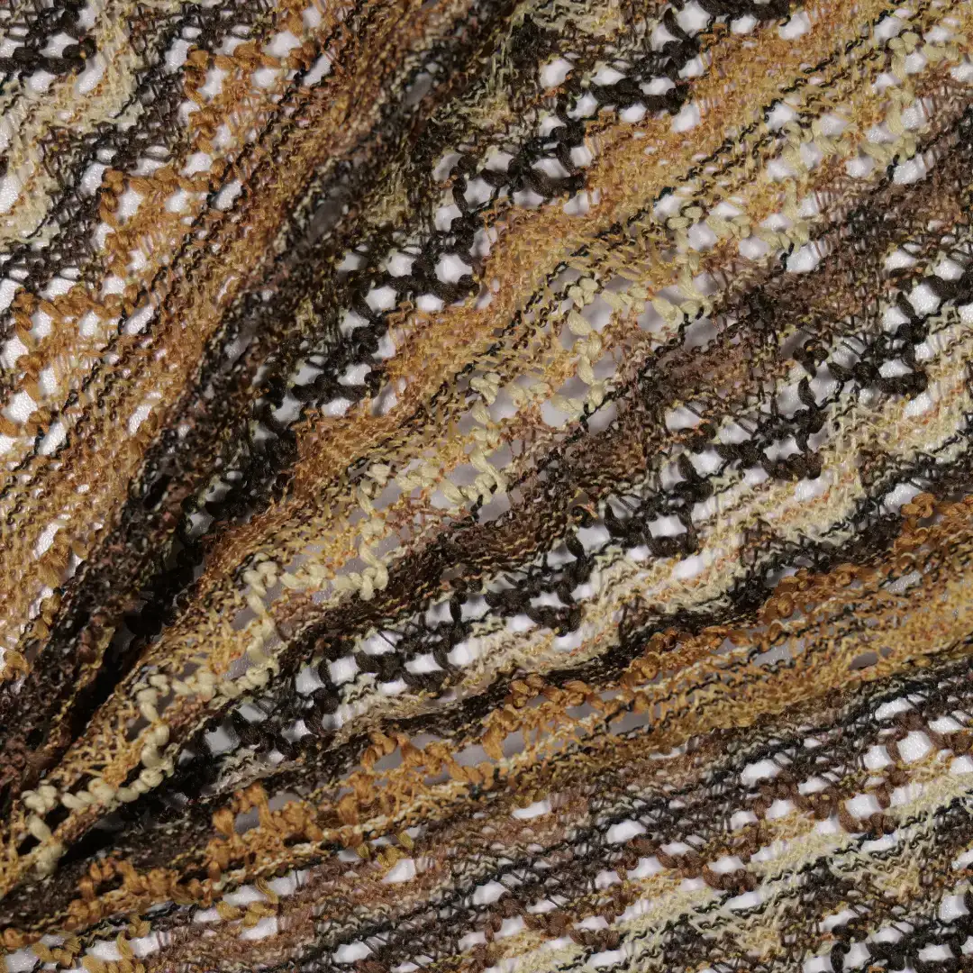 China Fabric for Shirt,Skirt Mesh Knit Fabric Polyester Cotton brown color buy from China wholesaler bulk order at wholesale price free worldwide shipping Alibaba