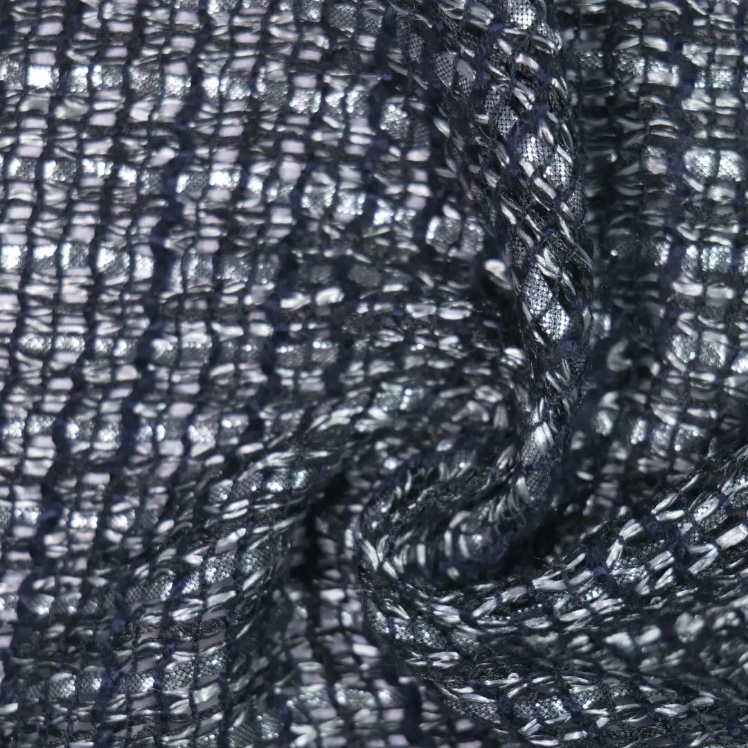 China Fabric for Jackets,Blazer,Skirt Woolen Tweed Woolen Polyester Cotton BLACK color buy from China wholesaler bulk order at wholesale price free worldwide shipping Alibaba