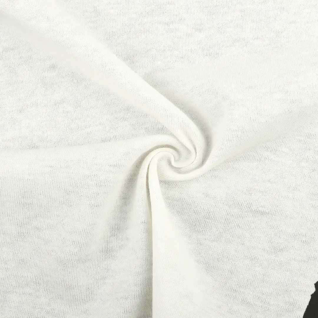 China Fabric for T-shirt (Sweater),Tracksuits Single Jersey Knit Fabric Cotton WHITE color buy from China wholesaler bulk order at wholesale price free worldwide shipping Alibaba