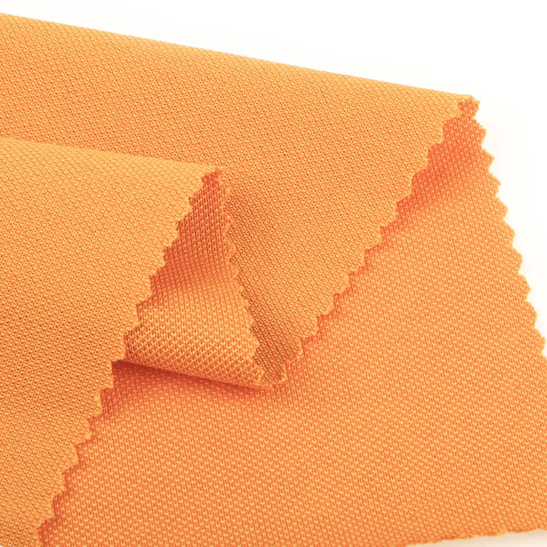 China Fabric for Polo Shirt,T-shirt (Sweater),Tracksuits Pique Knit Fabric Cotton Polyester Spandex ORANGE color buy from China wholesaler bulk order at wholesale price free worldwide shipping Alibaba
