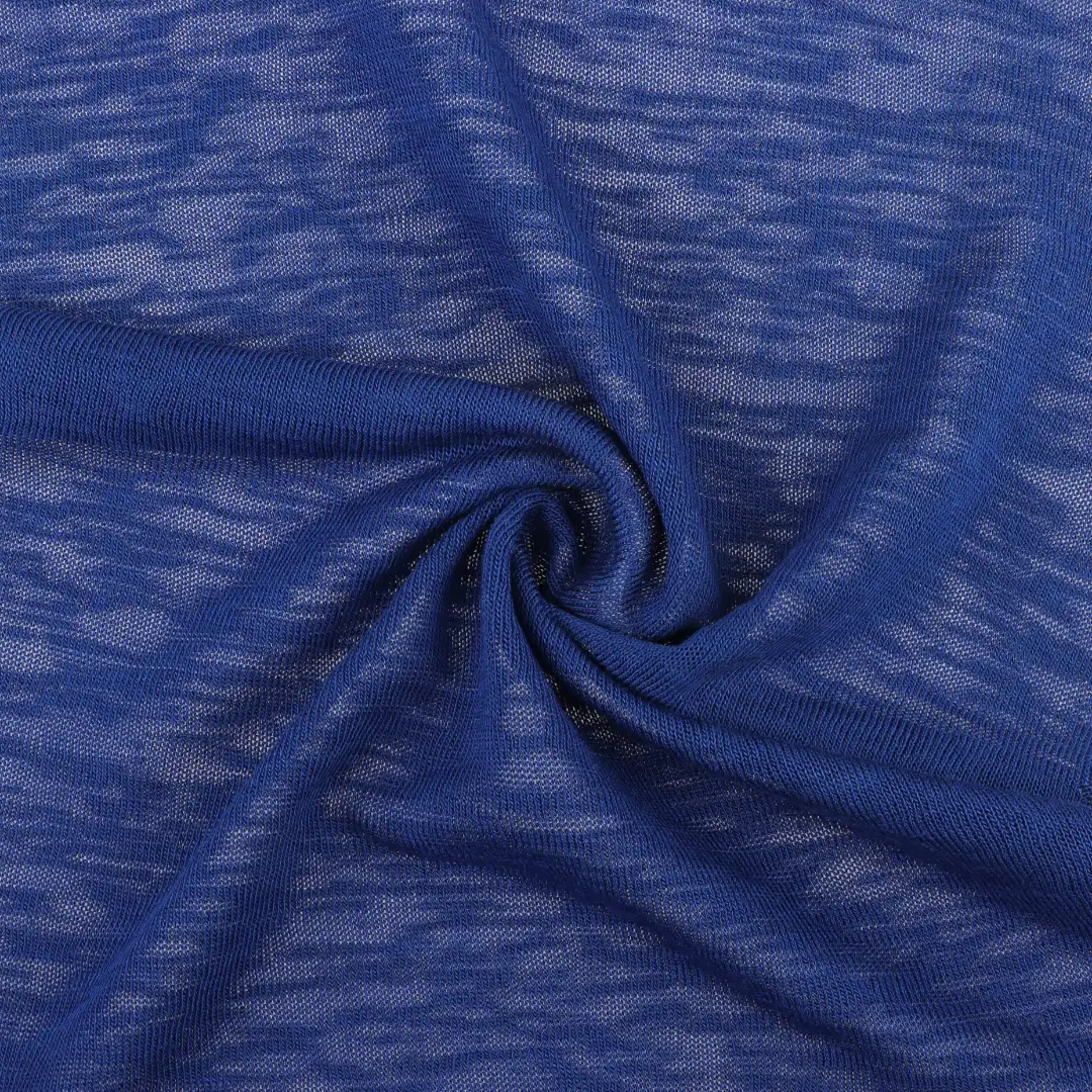 China Fabric for Polo Shirt,T-shirt (Sweater) Slub Fabric Knit Fabric Modal Polyester BLUE color buy from China wholesaler bulk order at wholesale price free worldwide shipping Alibaba