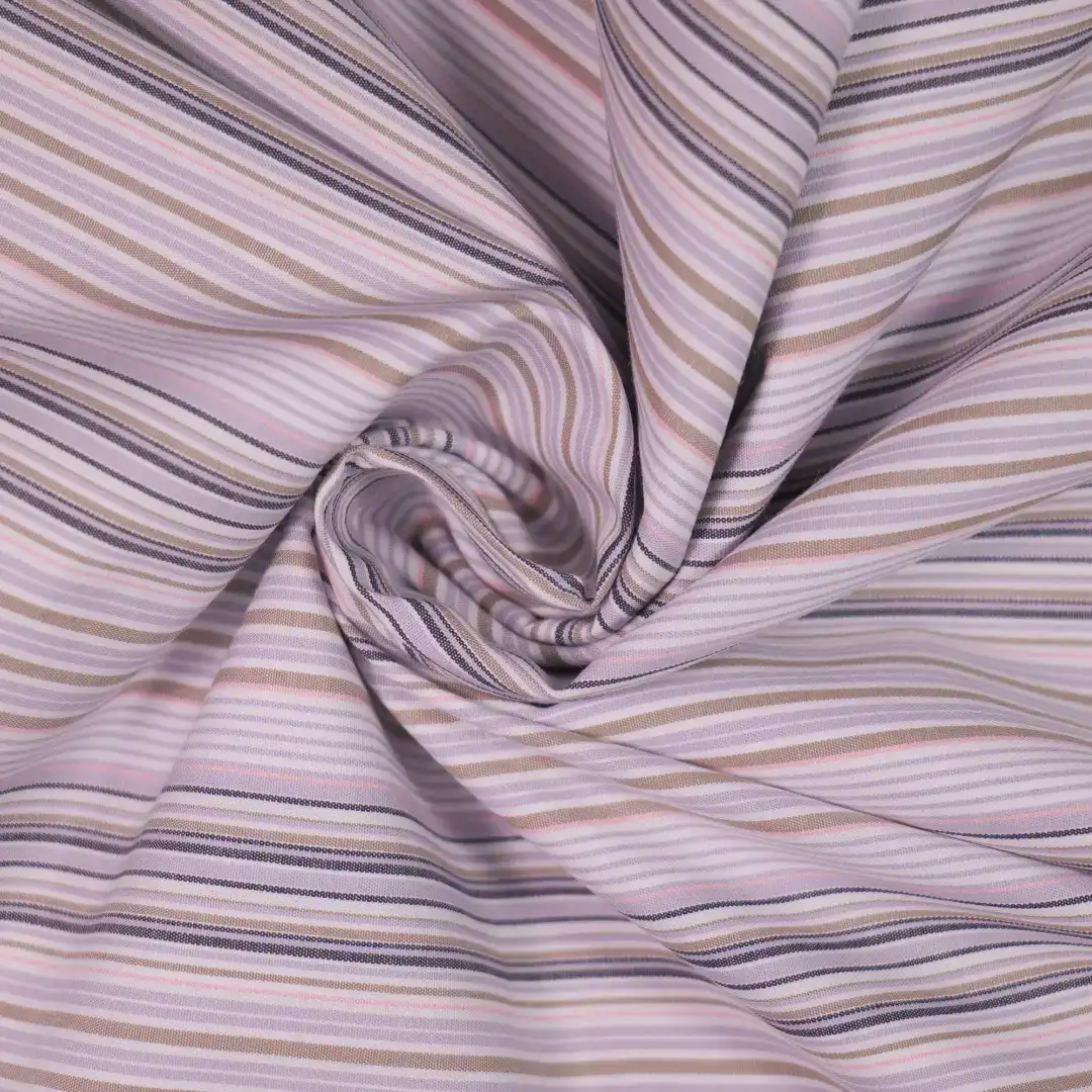 China Fabric for Shirt,Button Half-Placket Long Sleeve Shirt,Womens Slim Fit Shirt Yarn Dyed Stripe Natural Woven Fabric Cotton coloful color buy from China wholesaler bulk order at wholesale price free worldwide shipping Alibaba