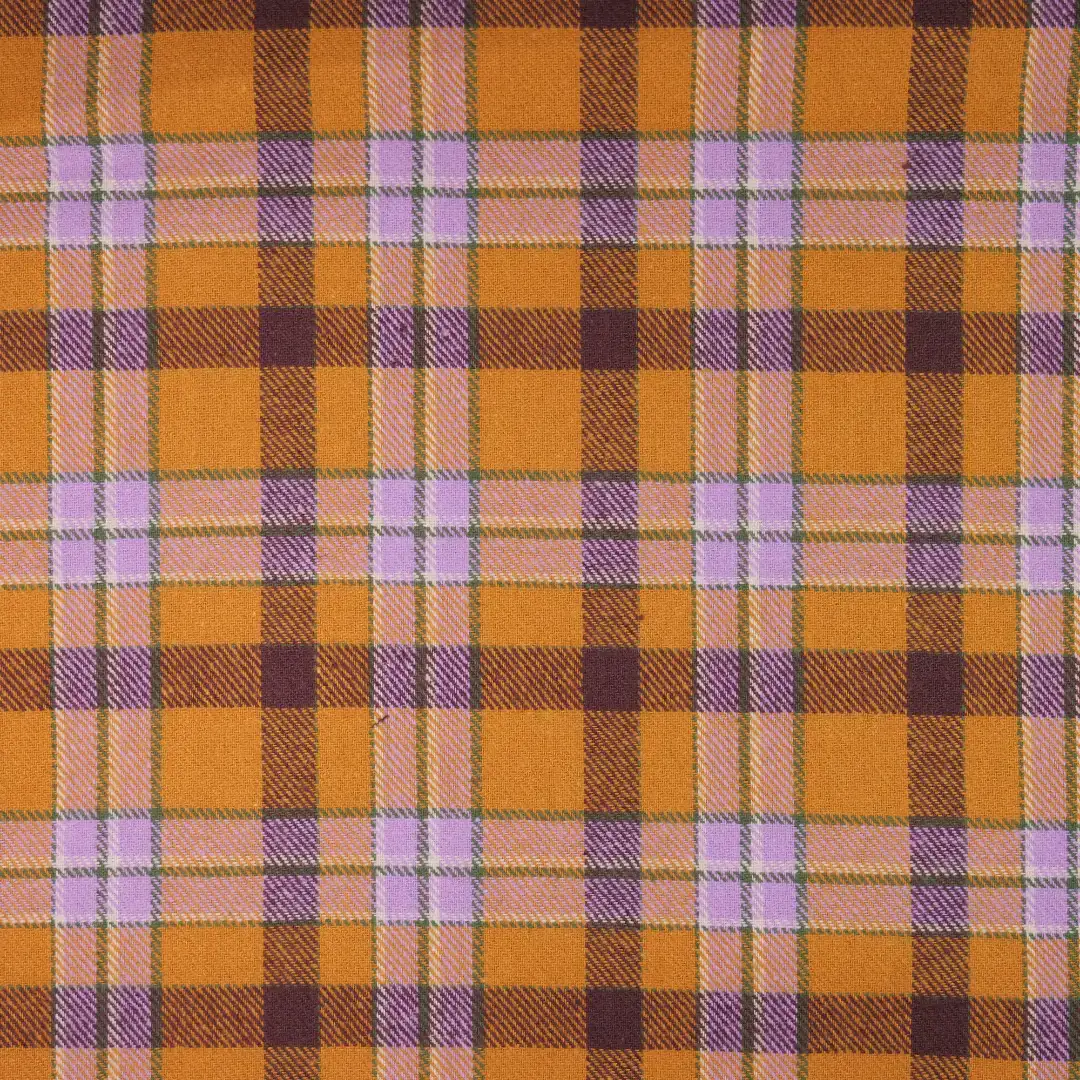 China Fabric for Shirt,Cropped V-Neck Shirt,Womens Slim Fit Shirt Yarn Dyed Check Natural Woven Fabric Cotton dark yellow-brown purple color buy from China wholesaler bulk order at wholesale price free worldwide shipping Alibaba