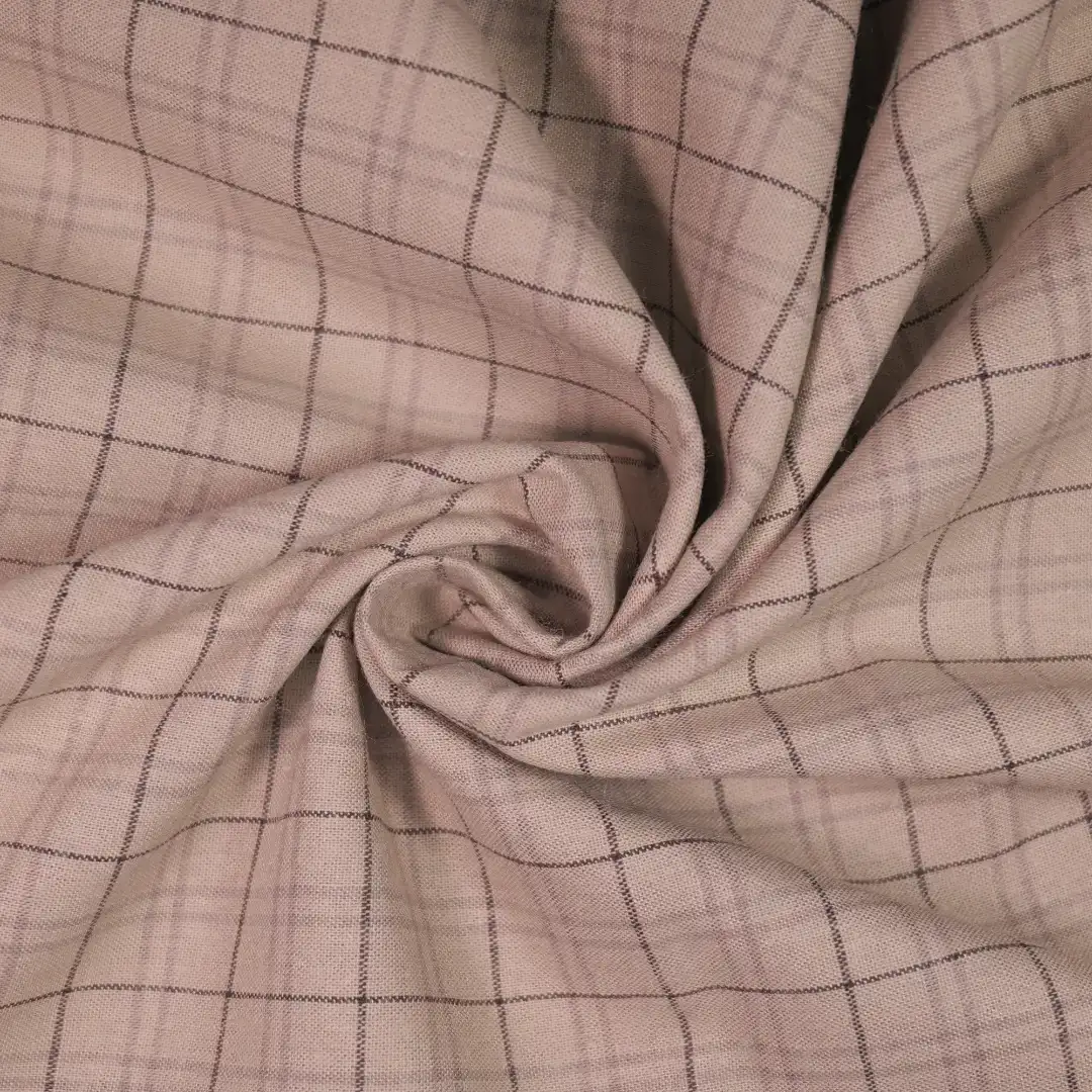 China Fabric for Shirt,Skirt,V-Neck Short Sleeve Shirt V Yarn Dyed Check Woven Blended Fabric Cotton Rayon grey color buy from China wholesaler bulk order at wholesale price free worldwide shipping Alibaba