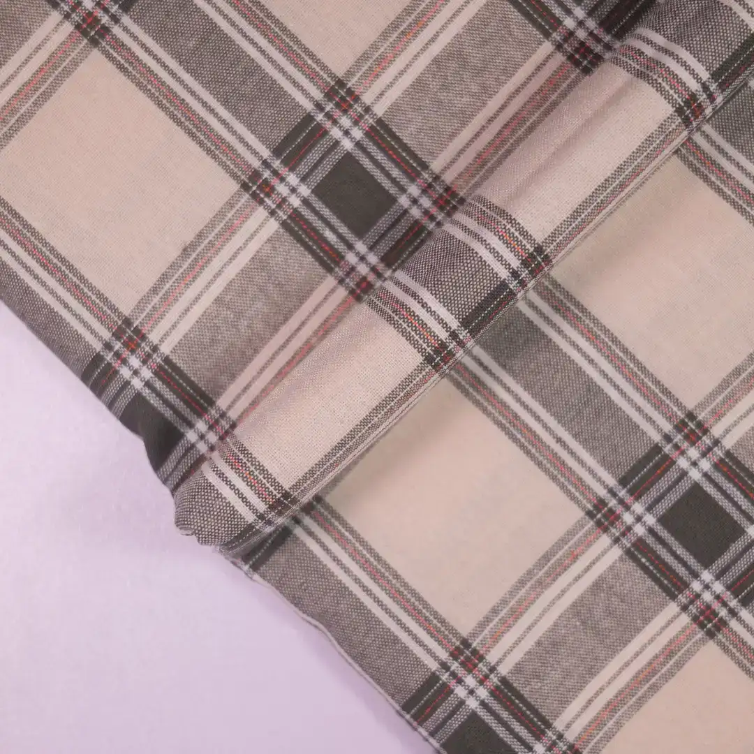 China Fabric for Shirt,Skirt,Sleeveless Waist Shirt,Button Half-Placket Long Sleeve Shirt Yarn Dyed Check Woven Blended Fabric Cotton Rayon grey-black color buy from China wholesaler bulk order at wholesale price free worldwide shipping Alibaba