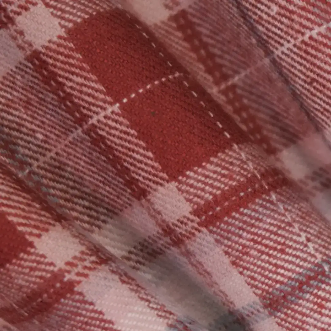 China Fabric for Shirt,Big Pockets Shirt Dress,Button Half-Placket Long Sleeve Shirt Yarn Dyed Check Natural Woven Fabric Cotton dark red -grey color buy from China wholesaler bulk order at wholesale price free worldwide shipping Alibaba