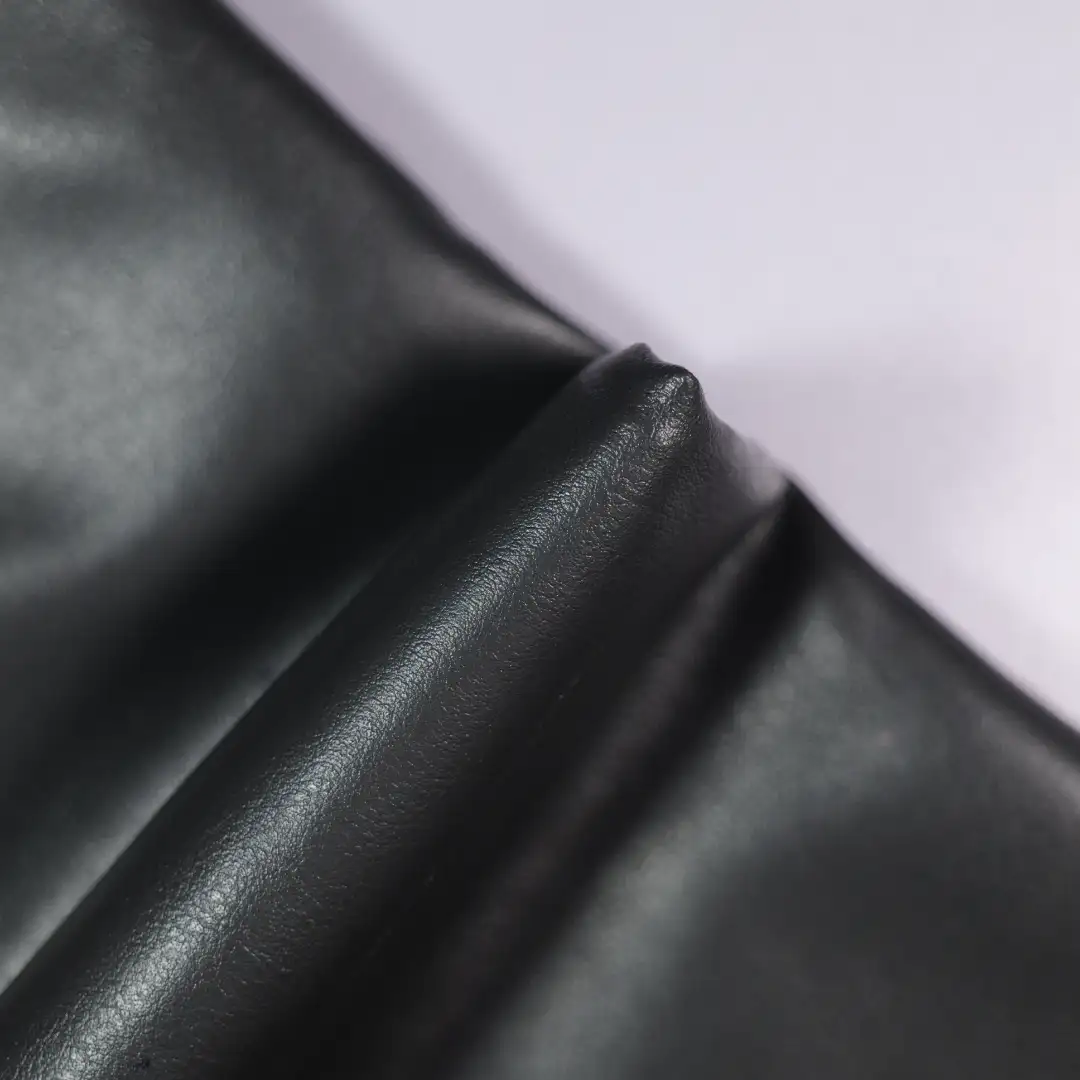 China Fabric for Pants,Jackets Fake Fur Synthetic Woven Fabric Polyurethane (PU) BLACK color buy from China wholesaler bulk order at wholesale price free worldwide shipping Alibaba