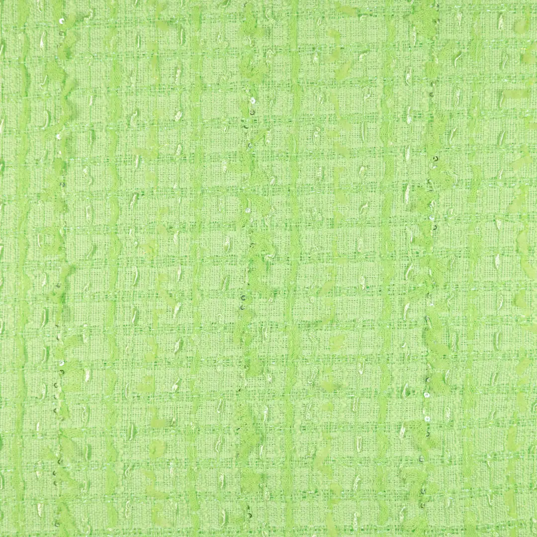 China Fabric for Skirt,Over Shirt Chanel-Style Fabric Woolen Polyester green color buy from China wholesaler bulk order at wholesale price free worldwide shipping Alibaba