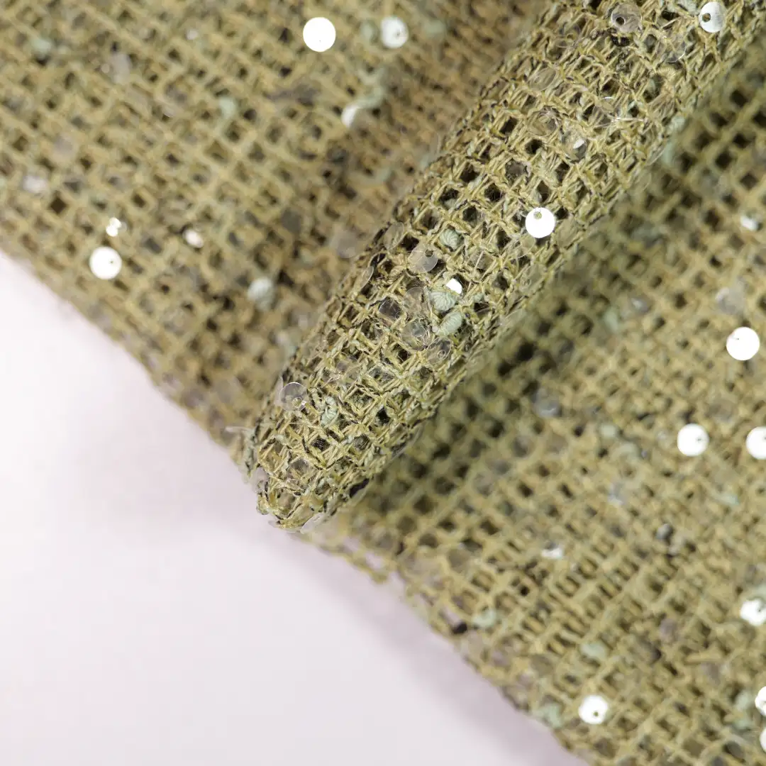 China Fabric for Skirt,Backless Beach Dress Chanel-Style Fabric Woolen Polyester green color buy from China wholesaler bulk order at wholesale price free worldwide shipping Alibaba