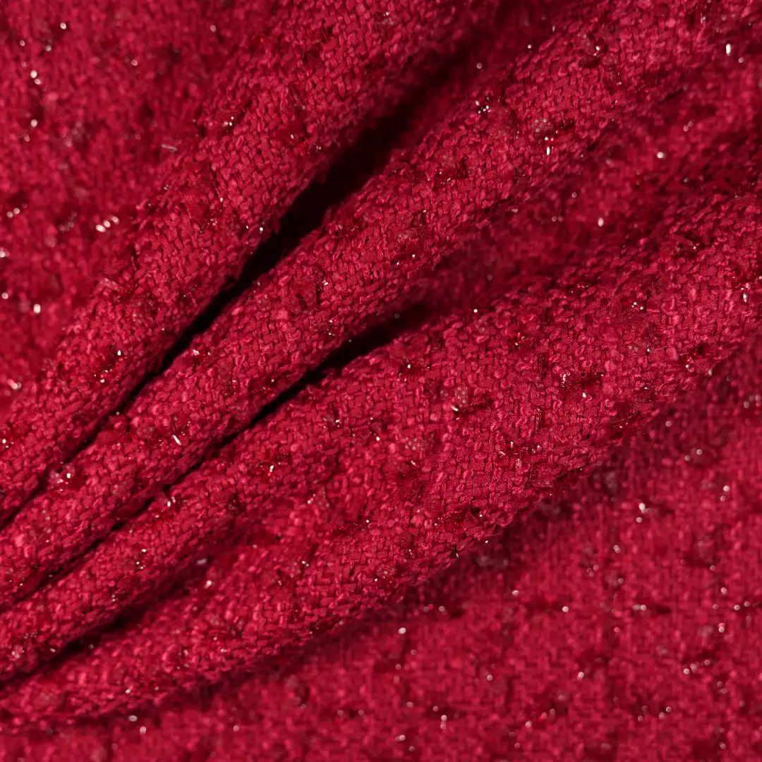 China Fabric for Skirt,Strap Midi Dress Chanel-Style Fabric Woolen Polyester Sequin pink color buy from China wholesaler bulk order at wholesale price free worldwide shipping Alibaba