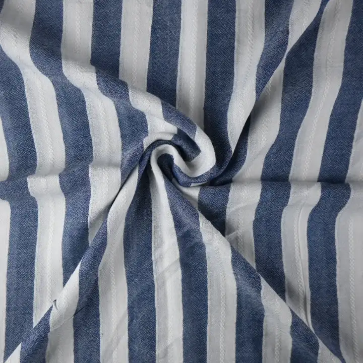 India Fabric for Shirt Cotton Plain Natural Woven Fabric MODAL VISCOSE BLUE / WHITE color buy from India wholesaler bulk order at wholesale price free worldwide shipping Alibaba