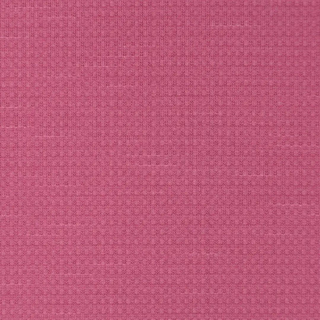 China Fabric for Loungewear Jacquard Knit Fabric Rayon Nylon Spandex Dark pink color buy from China wholesaler bulk order at wholesale price free worldwide shipping Alibaba