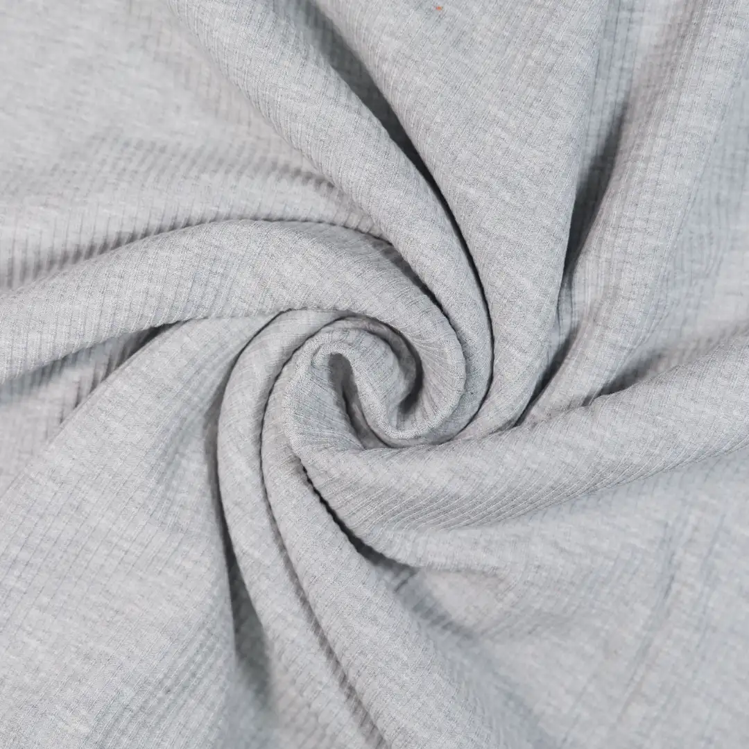 China Fabric for Hoodie,Sports Bras,Interlining Rib Knit Fabric Rayon Spandex grey color buy from China wholesaler bulk order at wholesale price free worldwide shipping Alibaba