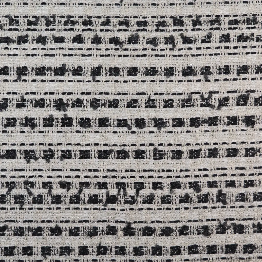 China Fabric for Jackets,Skirt,Kids Doll Collar A-Line Short Coat Chanel-Style Fabric Woolen Polyester Rayon white black color buy from China wholesaler bulk order at wholesale price free worldwide shipping Alibaba