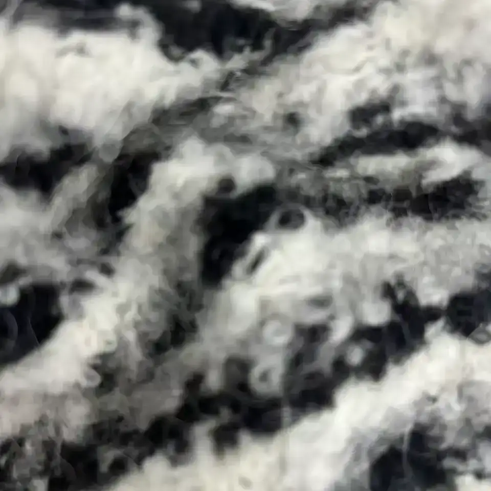 China Yarn for Open Cardigan (Sweater),Half-Zipper Cardigan (Sweater),Round Neck Pullover (Sweater) Boucle Yarn Fancy Yarn Recycled Polyester Polyester Acrylic Wool Alpaca Spandex White+BLACK color buy from China wholesaler bulk order at wholesale price free worldwide shipping Alibaba
