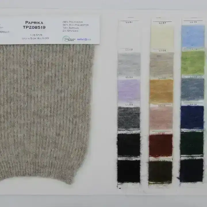 China Yarn for Shirt Long Sleeve Button (Sweater),Shirt Long Sleeve Zipper (Sweater),Shirt Half Sleeve Button (Sweater) Mossy Yarn Fancy Yarn Acrylic Recycled Polyester Polyester Elastane Grey/Blue color buy from China wholesaler bulk order at wholesale price free worldwide shipping Alibaba