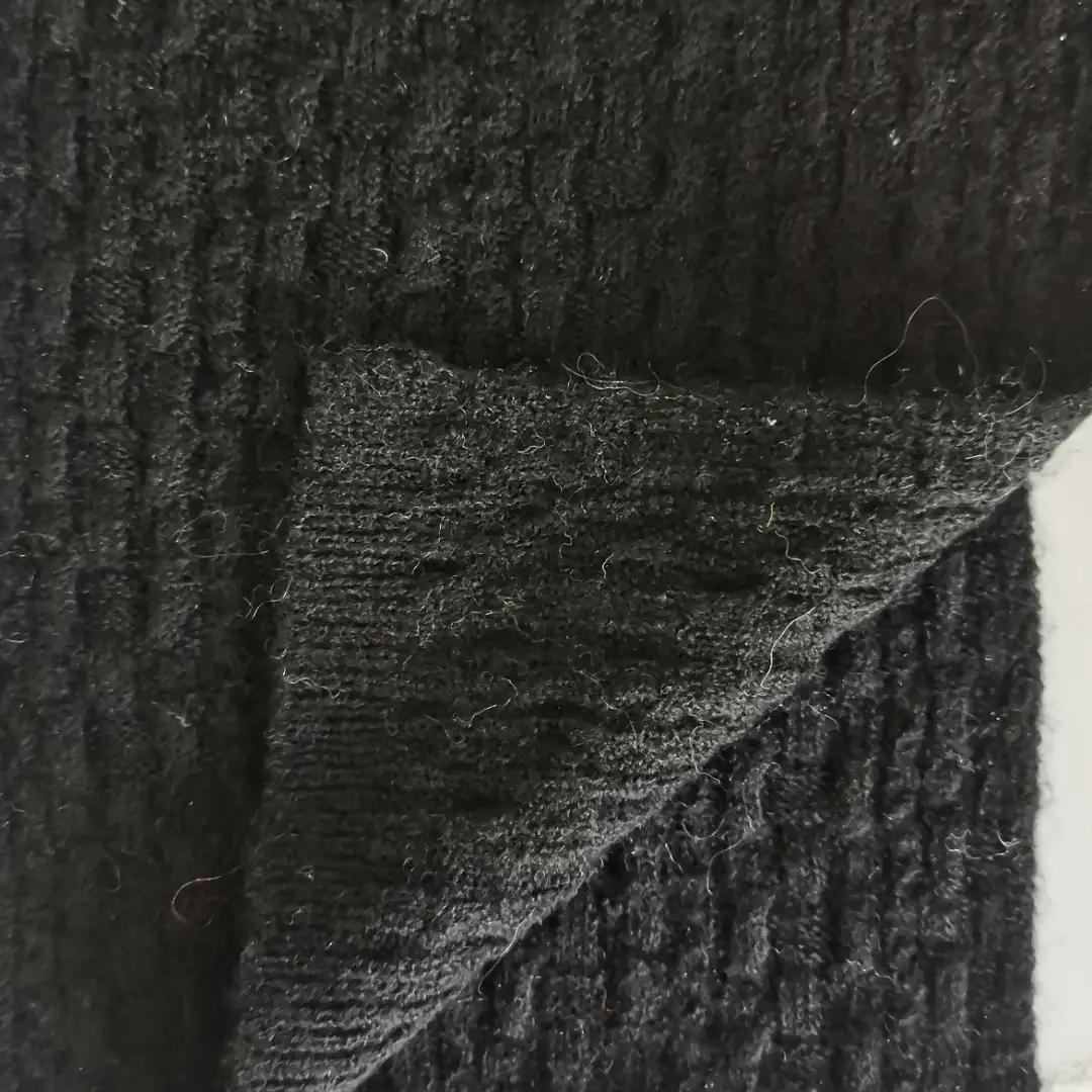 China Yarn for Ladies Vest (Sweater),Open Cardigan (Sweater),Half-Zipper Cardigan (Sweater),Round Neck Pullover (Sweater),Crew Neck Pullover (Sweater) Mossy Yarn Fancy Yarn Polyester Spandex Black/Orange color buy from China wholesaler bulk order at wholesale price free worldwide shipping Alibaba