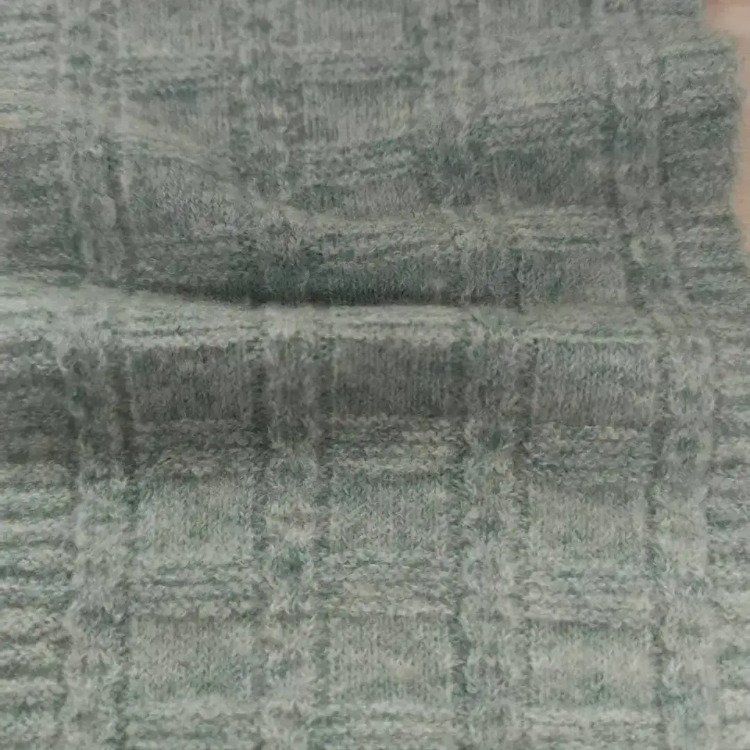 China Yarn for Open Cardigan (Sweater),Full-Zipper Cardigan (Sweater),Half-Zipper Cardigan (Sweater) Mossy Yarn Fancy Yarn Recycled Polyester Acrylic RWS Wool Spandex Light blue color buy from China wholesaler bulk order at wholesale price free worldwide shipping Alibaba