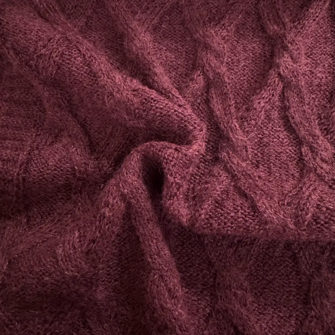 China Yarn for Men’s Vest (Sweater),Open Cardigan (Sweater),Half-Zipper Cardigan (Sweater),U-Neck Cardigan (Sweater) Mossy Yarn Fancy Yarn Nylon Acrylic Wool Burgundy color buy from China wholesaler bulk order at wholesale price free worldwide shipping Alibaba