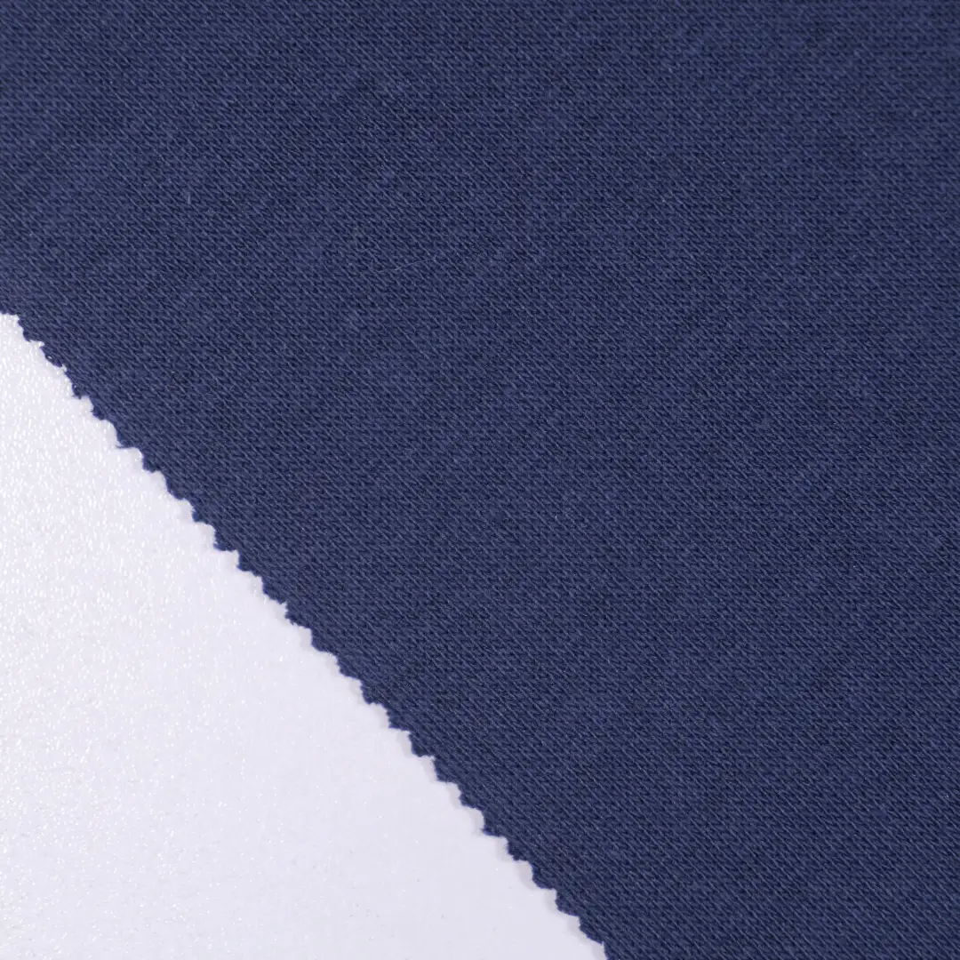China Fabric for Hoodie,Loungewear Fleece Knit Fabric Cotton Polyester navy color buy from China wholesaler bulk order at wholesale price free worldwide shipping Alibaba