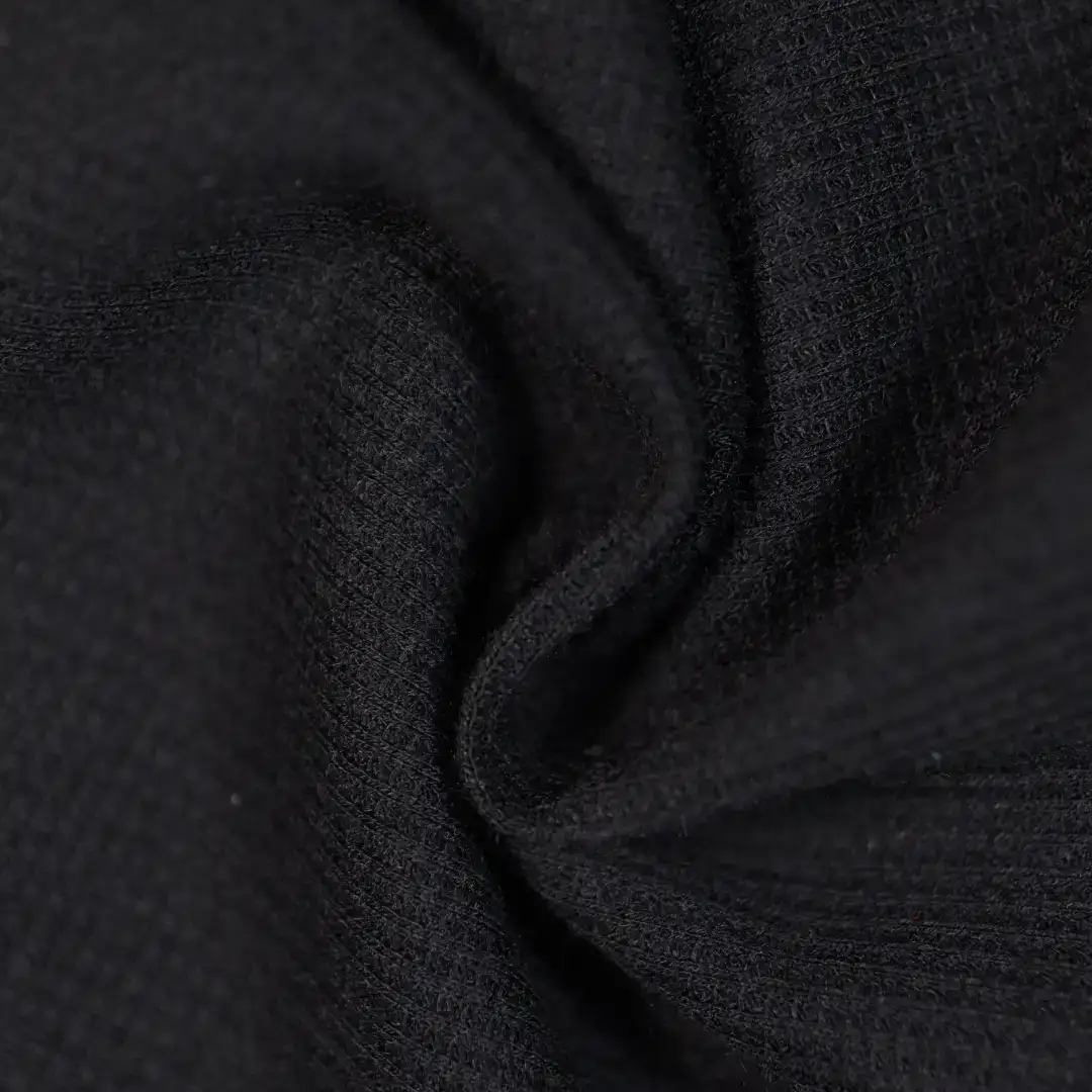 China Fabric for T-Shirt,Polo Shirt Waffle Knit Fabric Polyester Spandex black color buy from China wholesaler bulk order at wholesale price free worldwide shipping Alibaba