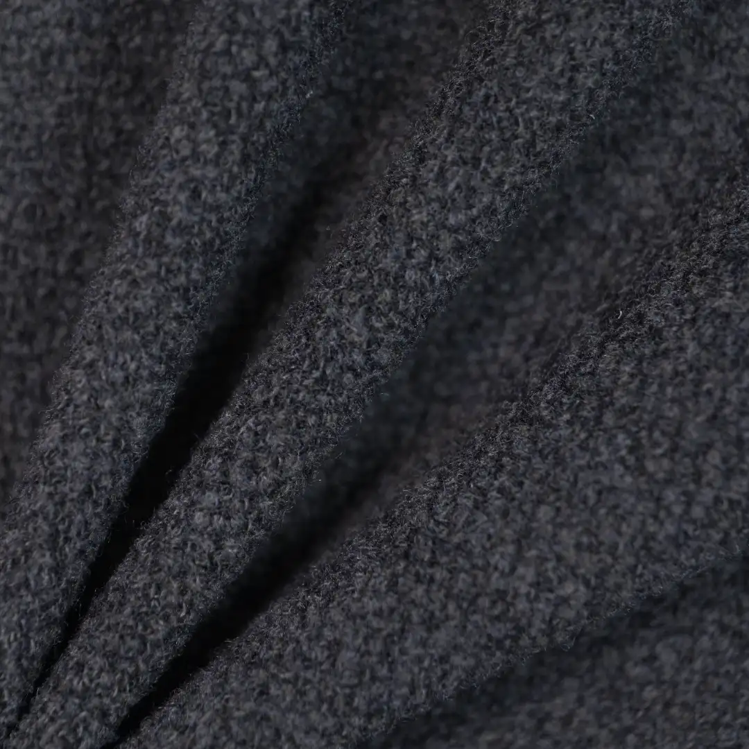 China Fabric for Overcoat Loop Pile Woolen Woolen PET Polyester Wool Rayon grey color buy from China wholesaler bulk order at wholesale price free worldwide shipping Alibaba