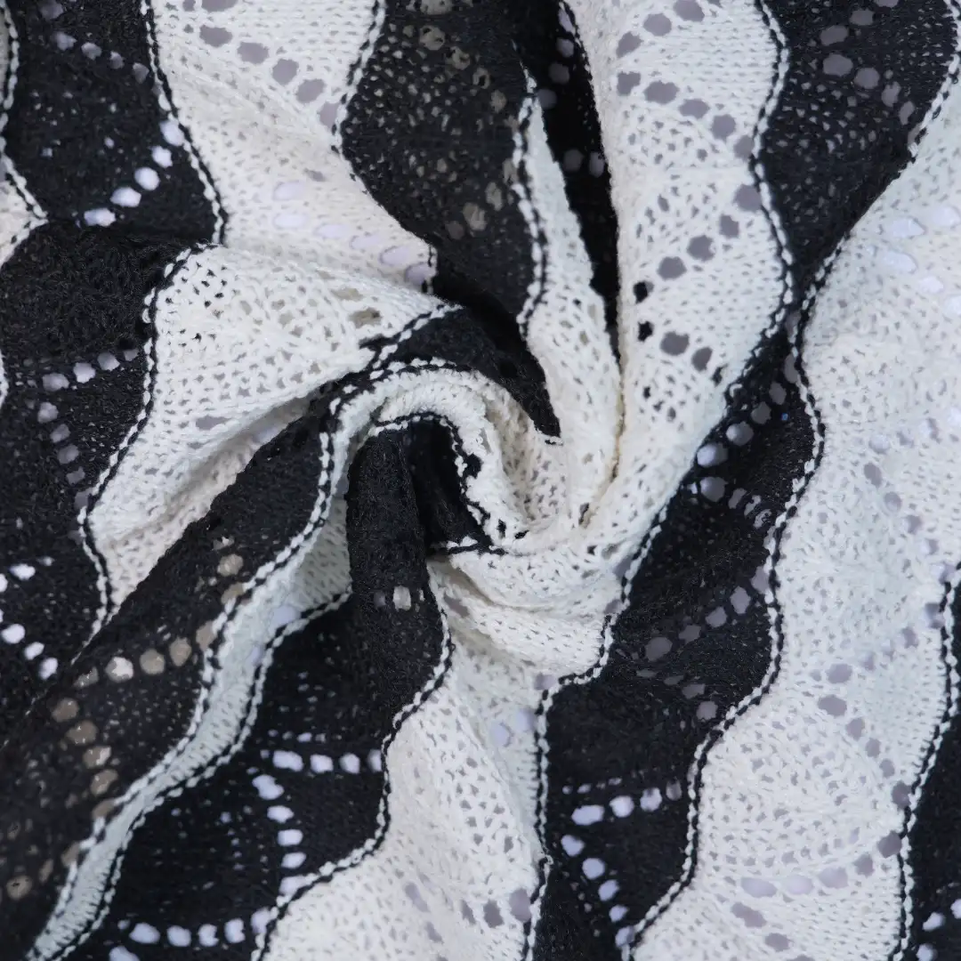 China Fabric for T-Shirt Jacquard Knit Fabric Polyester Cotton white&black color buy from China wholesaler bulk order at wholesale price free worldwide shipping Alibaba