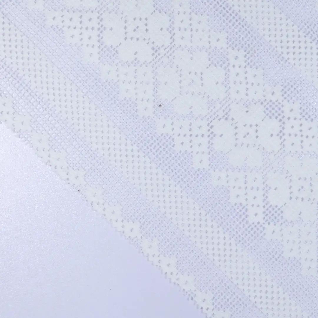 China Fabric for T-Shirt,Polo Shirt,Blouse,Skirt Lace Knit Fabric Polyester Cotton Milky white color buy from China wholesaler bulk order at wholesale price free worldwide shipping Alibaba