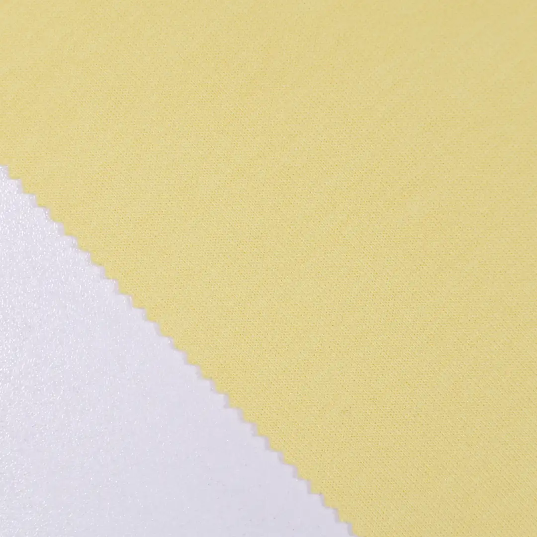 China Fabric for Hoodie,Loungewear Interlock Knit Fabric Polyester Cotton Spandex yellow color buy from China wholesaler bulk order at wholesale price free worldwide shipping Alibaba