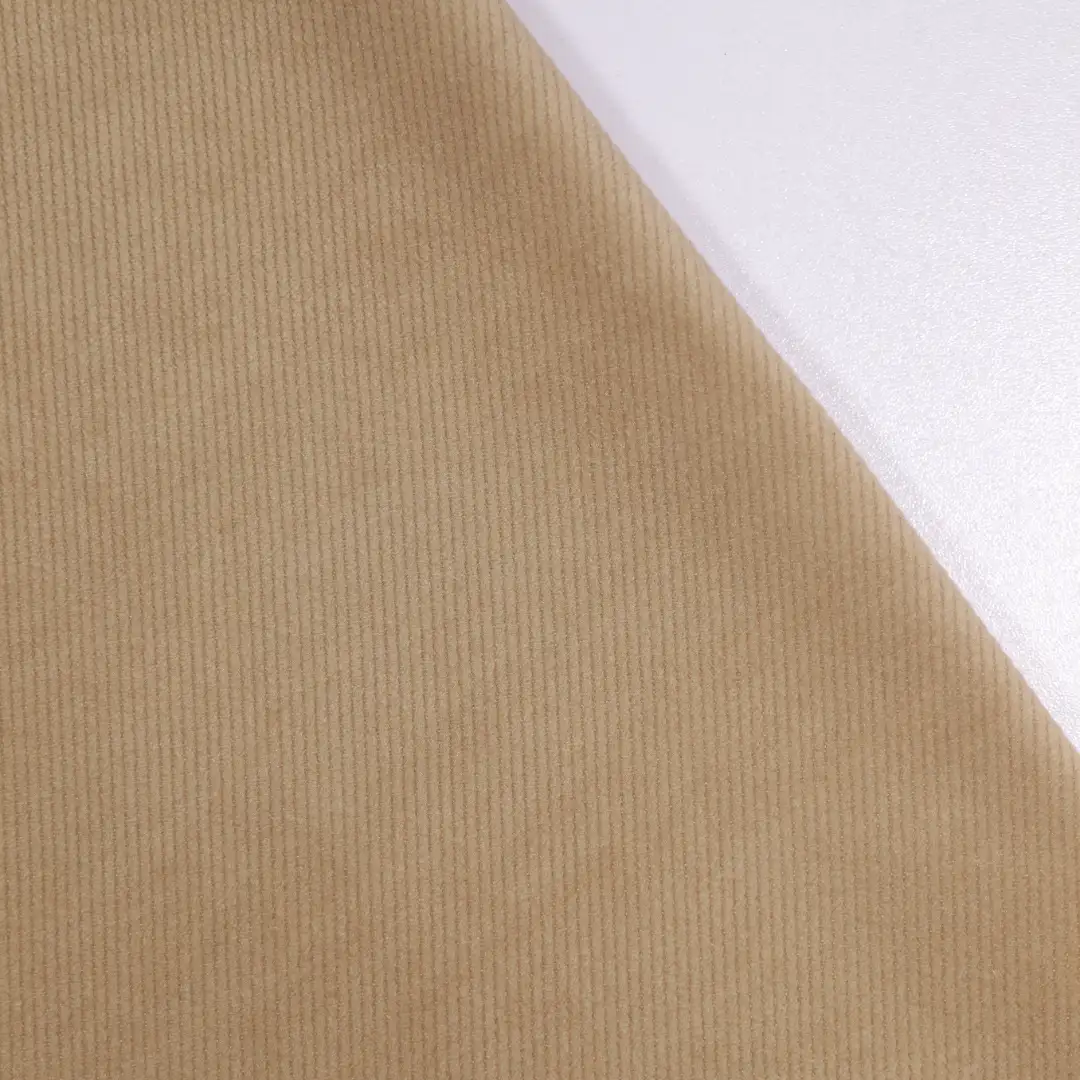 China Fabric for Pants,Girls Crew Neck Coat,Womens Drawstring Lantern Pants knitted Corduroy Knit Fabric Polyester coffee color buy from China wholesaler bulk order at wholesale price free worldwide shipping Alibaba