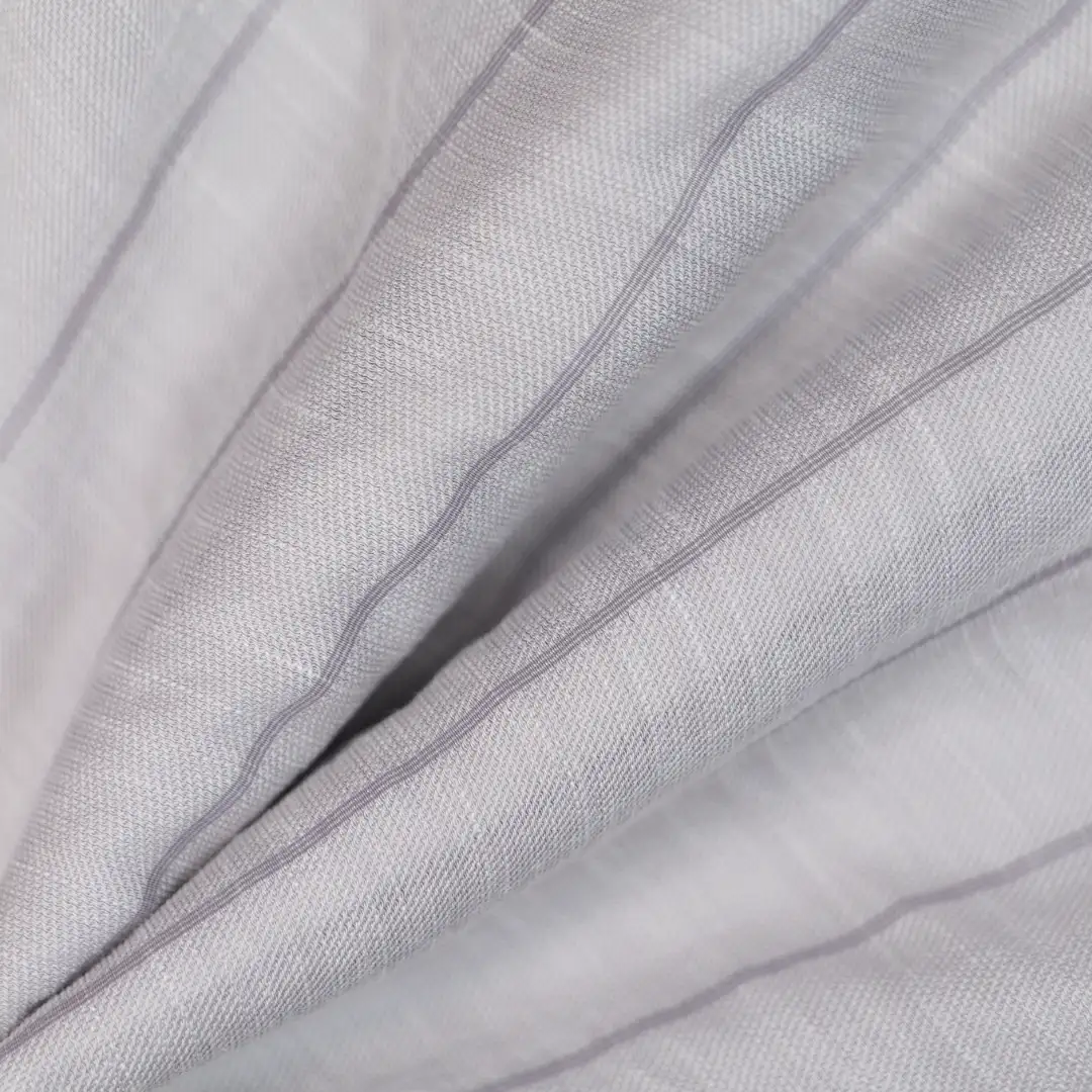 China Fabric for Shirt,Skirt,Backless Beach Dress Yarn Dyed Stripe Woven Blended Fabric Tencel Nylon Cupro Fiber grey color buy from China wholesaler bulk order at wholesale price free worldwide shipping Alibaba