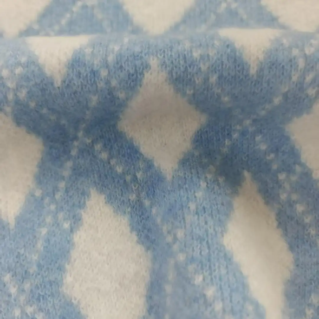 China Yarn for Open Cardigan (Sweater),Full-Zipper Cardigan (Sweater),Half-Zipper Cardigan (Sweater) Mossy Yarn Fancy Yarn Recycled Polyester PBT Recycled Acrylic RWS Wool Blue，White color buy from China wholesaler bulk order at wholesale price free worldwide shipping Alibaba