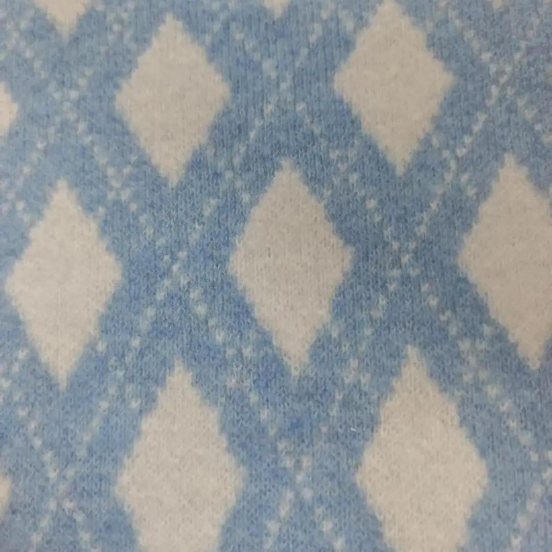 China Yarn for Open Cardigan (Sweater),Full-Zipper Cardigan (Sweater),Half-Zipper Cardigan (Sweater) Mossy Yarn Fancy Yarn Recycled Polyester PBT Recycled Acrylic RWS Wool Blue，White color buy from China wholesaler bulk order at wholesale price free worldwide shipping Alibaba