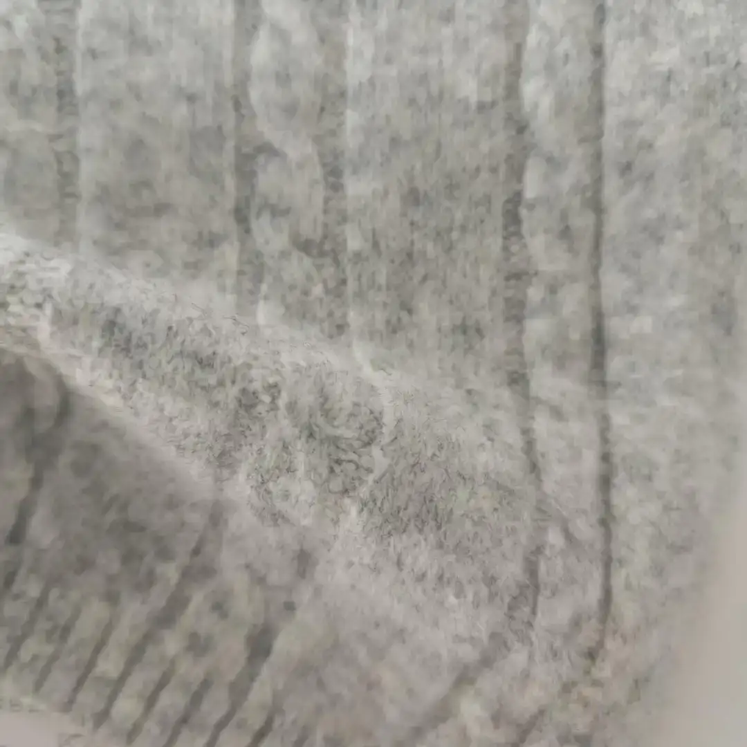 China Yarn for Open Cardigan (Sweater),Full-Zipper Cardigan (Sweater),Half-Zipper Cardigan (Sweater),Knitted Trousers (Sweater) Mossy Yarn Fancy Yarn Cotton Recycled Polyester Wool Spandex Grey color buy from China wholesaler bulk order at wholesale price free worldwide shipping Alibaba