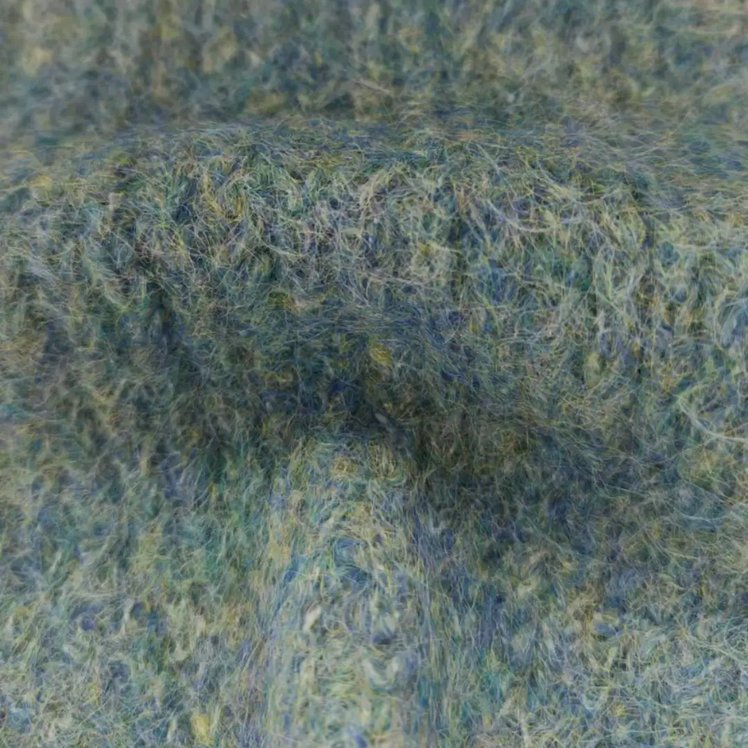 China Yarn for Open Cardigan (Sweater),Full-Zipper Cardigan (Sweater),Half-Zipper Cardigan (Sweater),Shirt Long Sleeve Button (Sweater) Mossy Yarn Fancy Yarn Recycled Polyester Polyester Nylon Wool Spandex Blue color buy from China wholesaler bulk order at wholesale price free worldwide shipping Alibaba