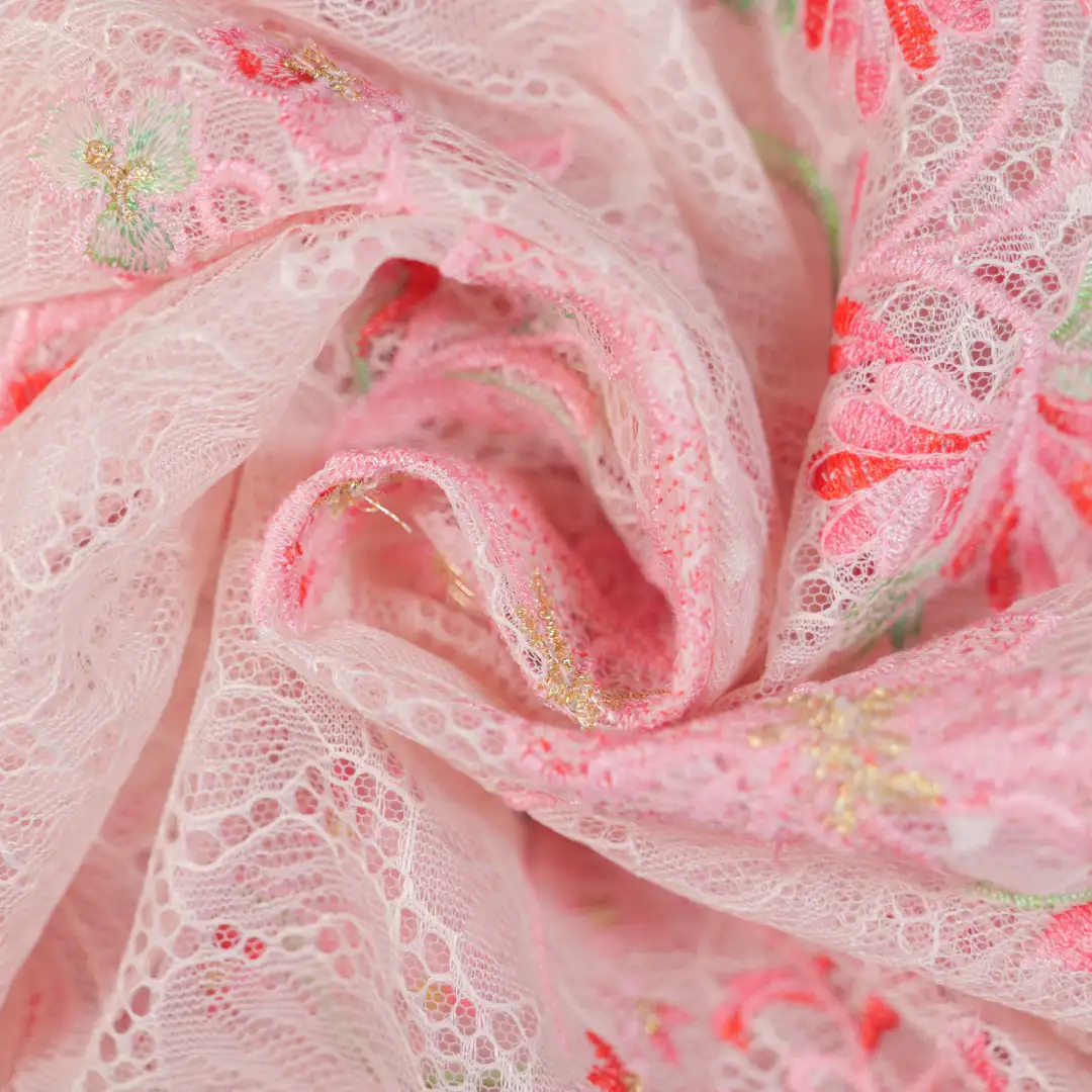 China Fabric for Womens Long-Sleeved Dress Swimsuit,Girls Cross Pinafore Dress,Girls Front-Split Pleated Dress Schiffli Synthetic Woven Fabric Nylon pink color buy from China wholesaler bulk order at wholesale price free worldwide shipping Alibaba