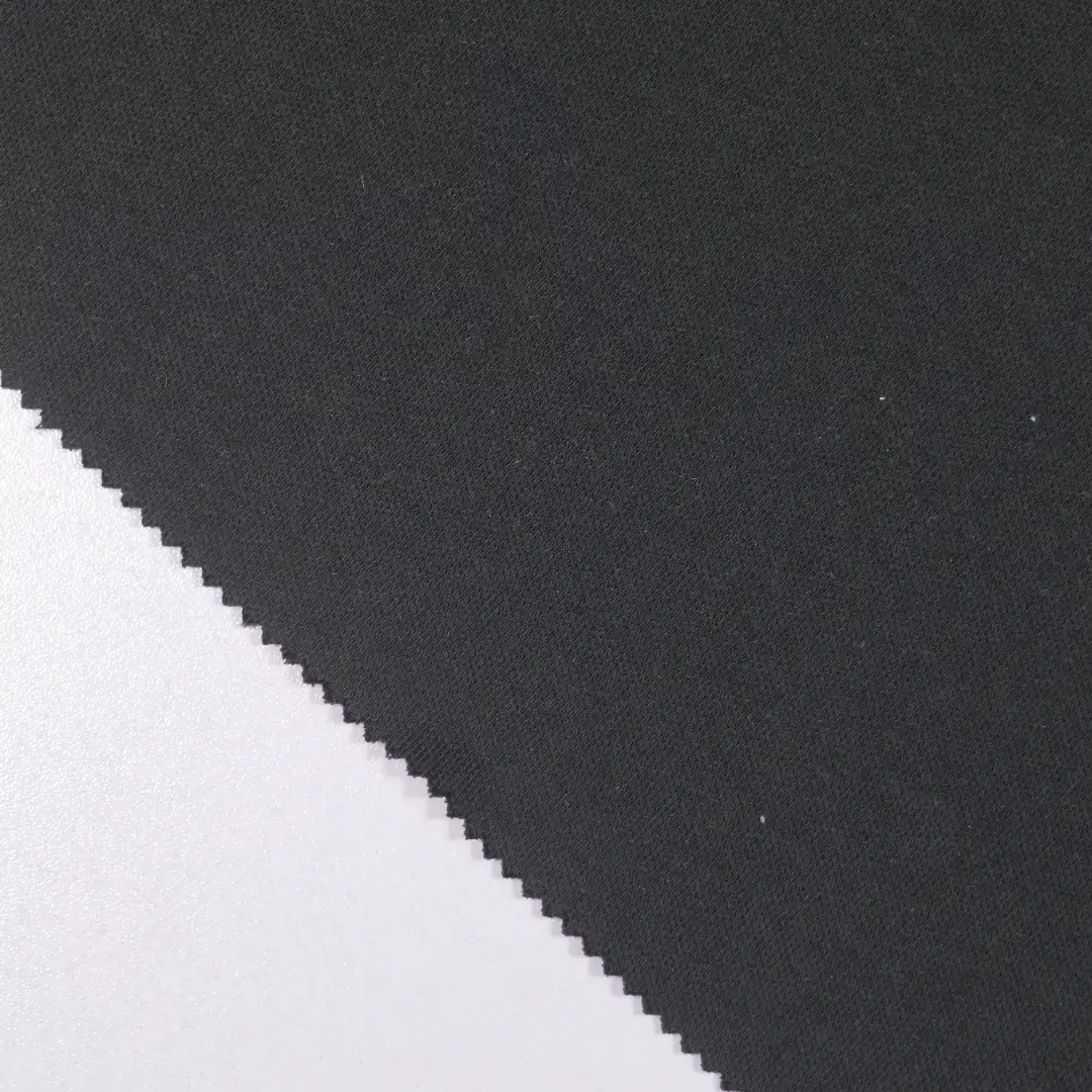 China Fabric for T-Shirt,Polo Shirt Interlock Knit Fabric Cotton Spandex black color buy from China wholesaler bulk order at wholesale price free worldwide shipping Alibaba