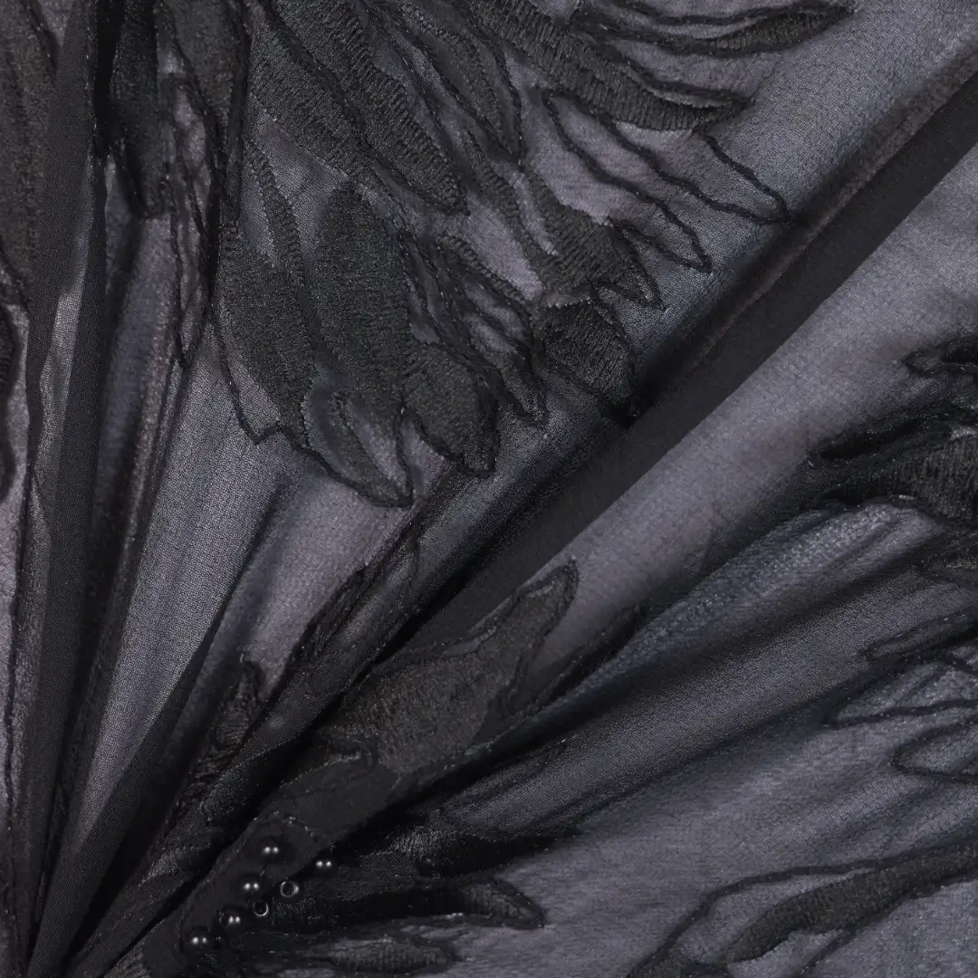 China Fabric for Skirt Chiffon Synthetic Woven Fabric Polyester black color buy from China wholesaler bulk order at wholesale price free worldwide shipping Alibaba