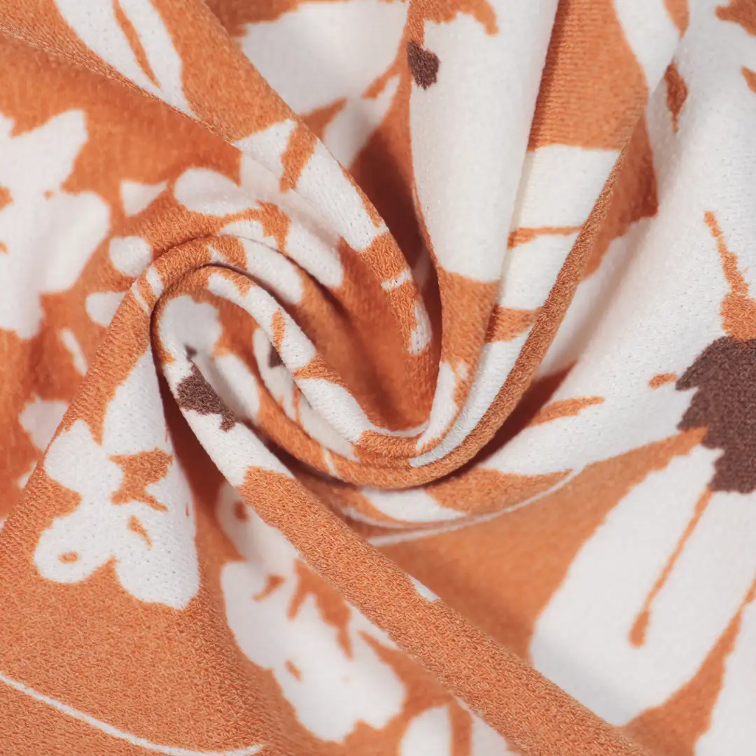 China Fabric for Blouse,Pleated Midi Skirt,Backless Beach Dress Knit crepe Knit Fabric Polyester Spandex brown color buy from China wholesaler bulk order at wholesale price free worldwide shipping Alibaba