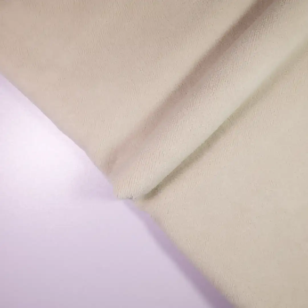 China Fabric for Hoodie,Loungewear,Sweatshirt Polar Fleece Knit Fabric Polyester cream-coloured color buy from China wholesaler bulk order at wholesale price free worldwide shipping Alibaba