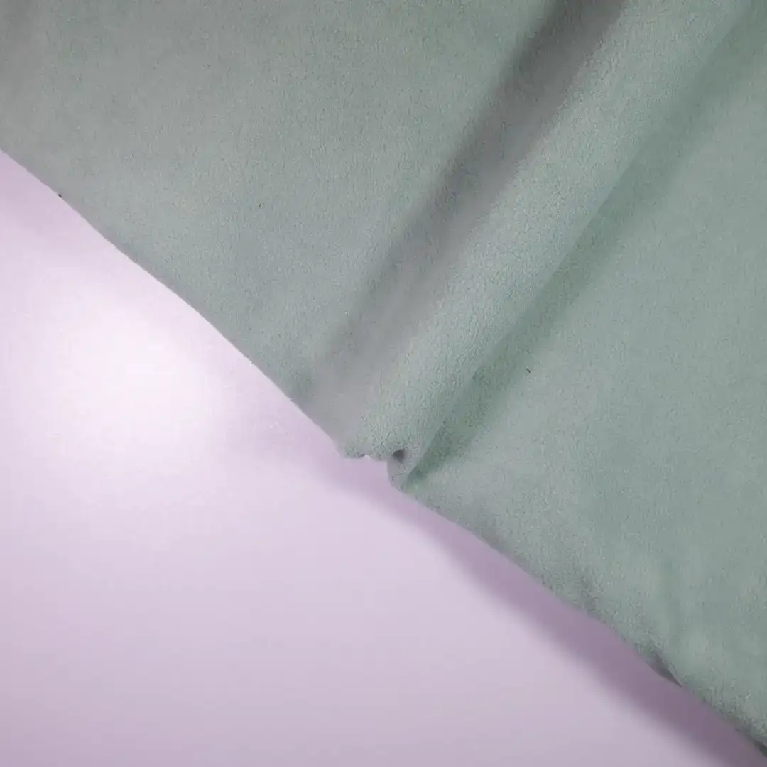China Fabric for Hoodie,Loungewear Polar Fleece Knit Fabric Polyester Green color buy from China wholesaler bulk order at wholesale price free worldwide shipping Alibaba